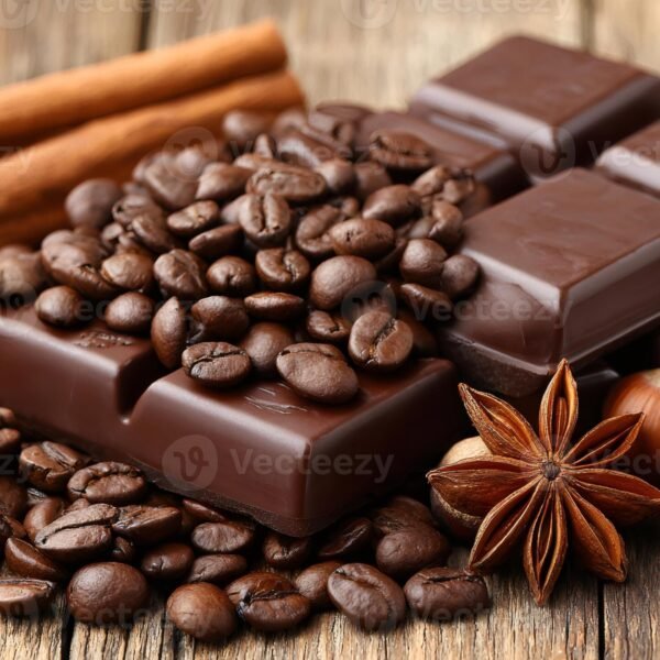 dark-chocolate-bars-with-coffee-beans-and-spices-photo Dark chocolate bars with coffee beans and spices photo